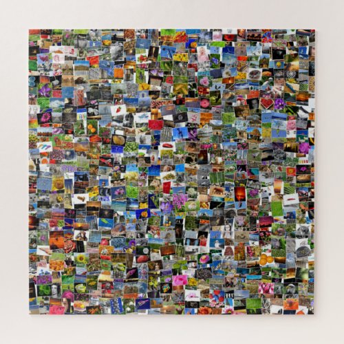Square collage of photos and pictures design jigsaw puzzle