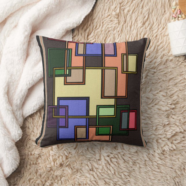 Square Collage: Throw Pillow (Blanket)
