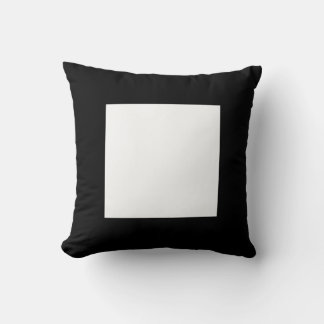 Square Colors - Black and White (Alternating) Throw Pillow