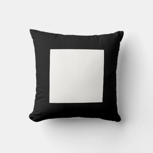 Square Colors _ Black and White Alternating Throw Pillow