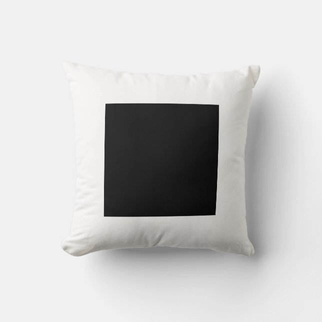 Square Colors - Black and White Throw Pillow (Front)