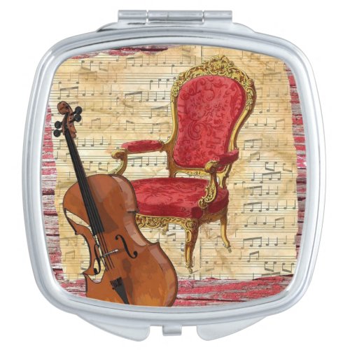 Square Compact Mirror Cello Victorian