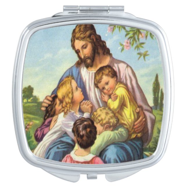 Square Compact Mirror Jesus (Front)