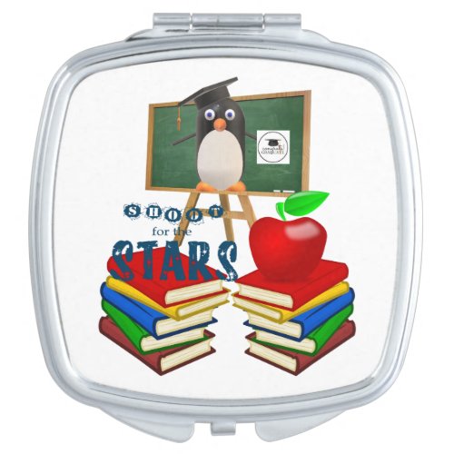 Square Compact Mirror Penguin School Books