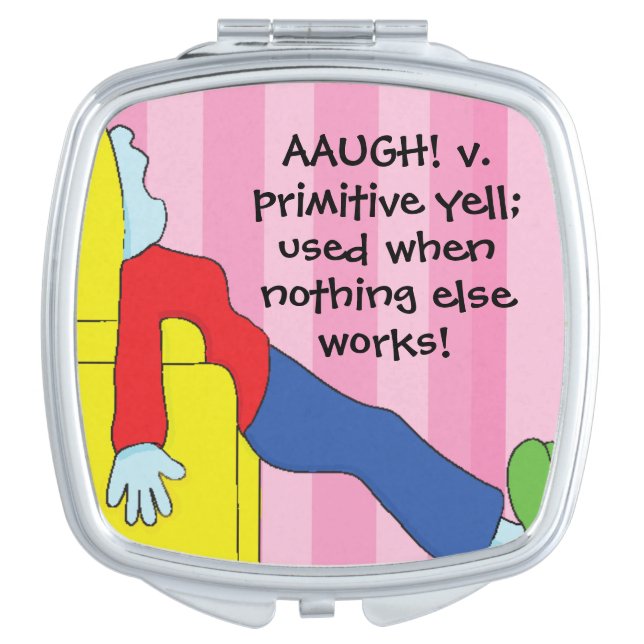 Square Compact Mirror "Primitive Woman's Yell" (Front)