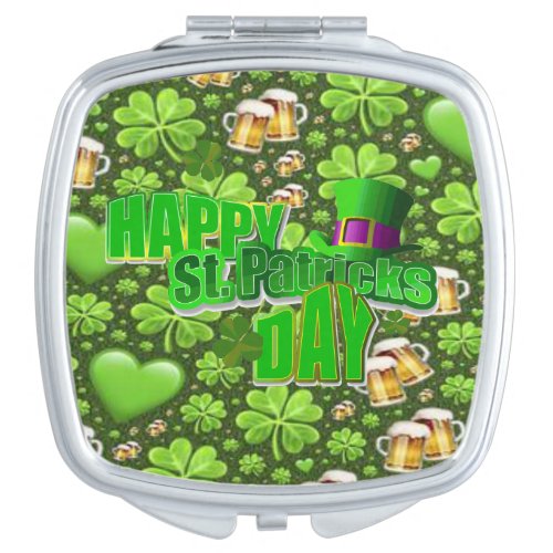 Square Compact Mirror St Patricks Day