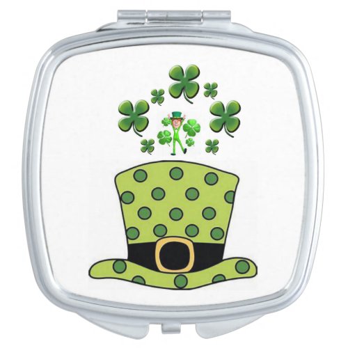 Square Compact Mirror St Patricks Day