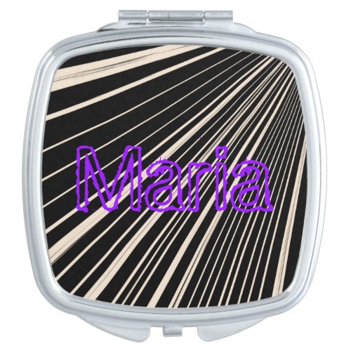 Square Compact Mirror Stripe