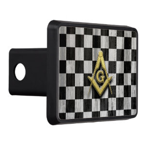Square Compass and Checkers Hitch Cover