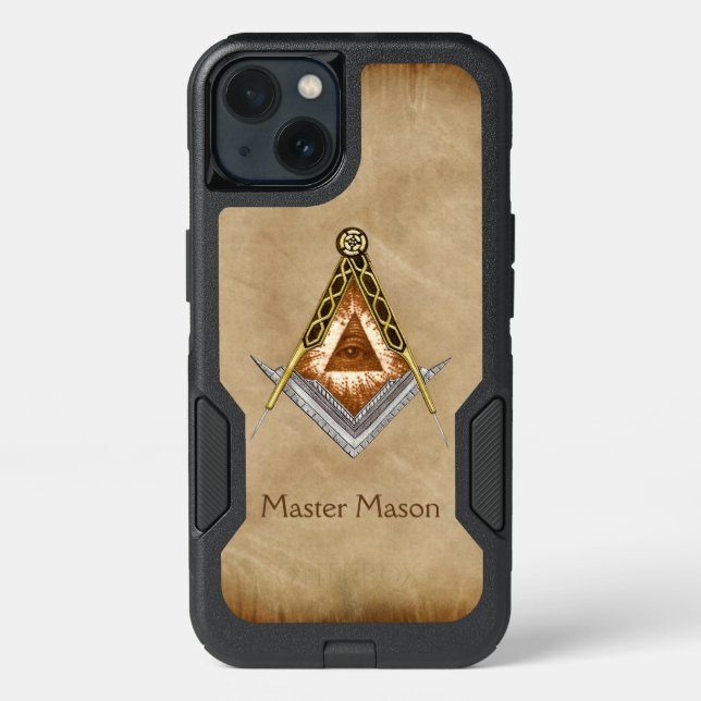 Square & Compass with All Seeing Eye Otterbox iPhone Case (Back)