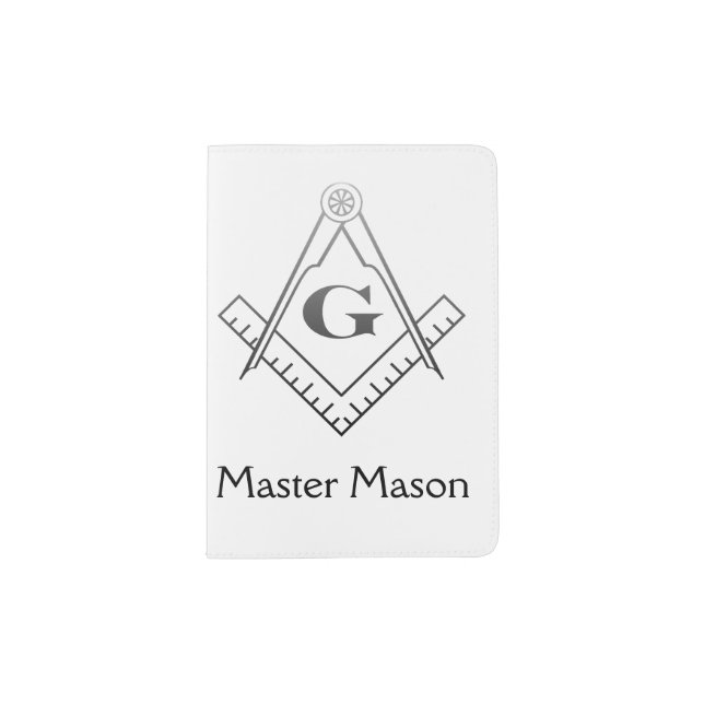 Square & Compass with Inset G - Ombre Passport Holder (Front)