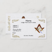 Square, Compasses and Trowel Business/Profile card (Front/Back)