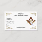 Square, Compasses and Trowel Business/Profile card