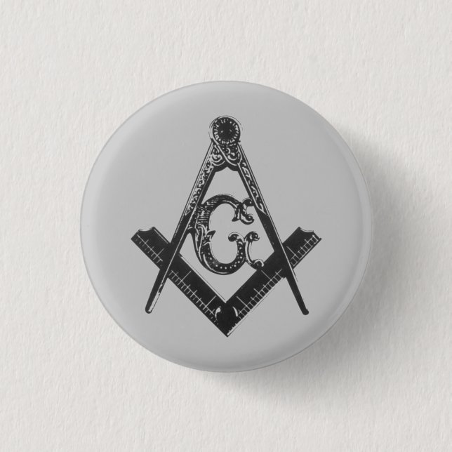 Square & Compasses Pin Button (Front)