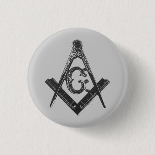 Square & Compasses Pin Button