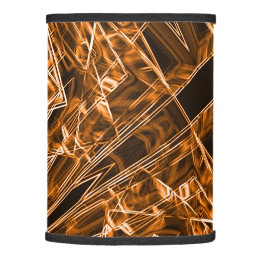 Square corners and neon orange spots lamp shade