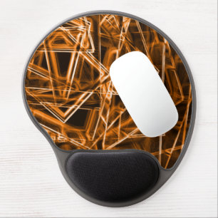 Square corners and 'neon' orange spots mouse pad