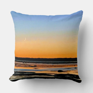square crescent moon throw pillow