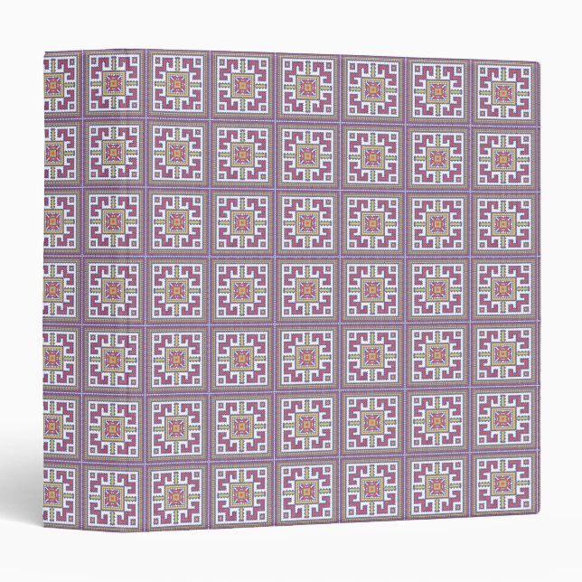 Square cross-stitch pattern 3 ring binder (Front/Spine)