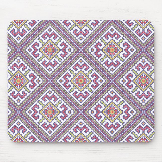 Square cross-stitch pattern mouse pad (Front)