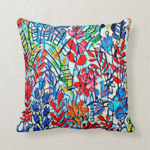 Square cushion flowers