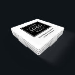 Square Custom Black Business Logo Company Branded Coaster Set<br><div class="desc">Square custom branded acrylic coasters set features your professional business logo design. Simply add your company logo to the black and white placeholder image. Colors can be modified.</div>