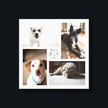 Square Custom Family Pet 4-Photo Canvas<br><div class="desc">Capture the year's memories in a customizable square print with four of your favorite pet photos,  name and year.</div>