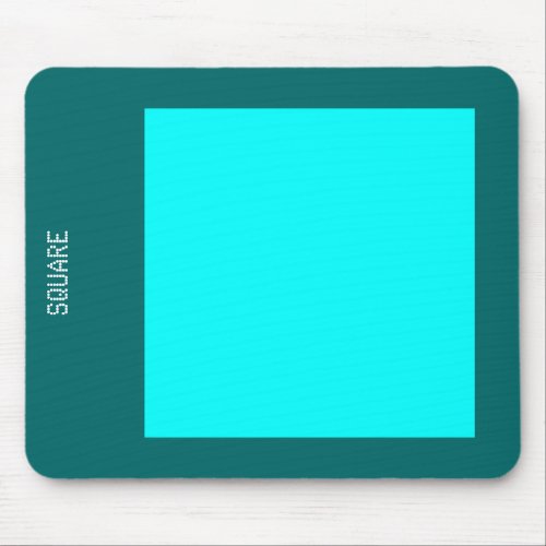 Square _ Cyan and Moss Green Mouse Pad