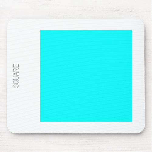 Square _ Cyan and White Mouse Pad