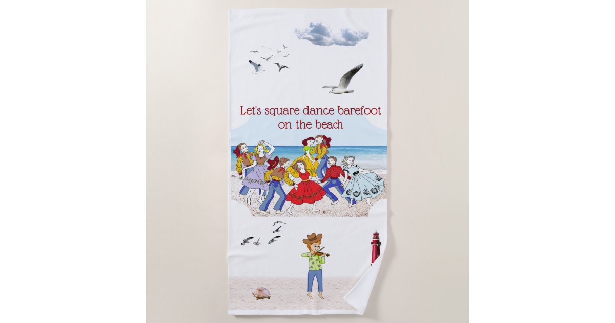 Square Dance Beach Towel