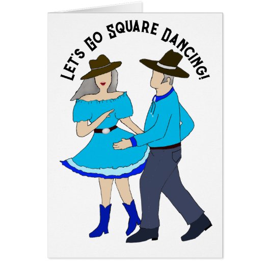 Square Dance Couple Greeting Cards (Front)