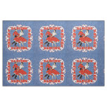 Square Dance Couple on Faux Denim 9&quot; Fabric