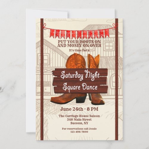 Square Dance  Invitation