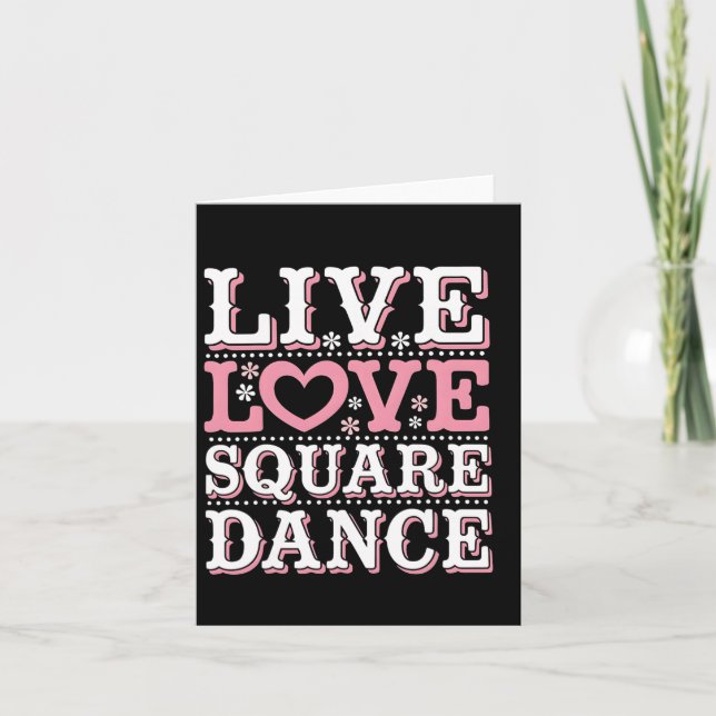 Square Dance Love Square Dancing Square Dance Gift Card (Front)
