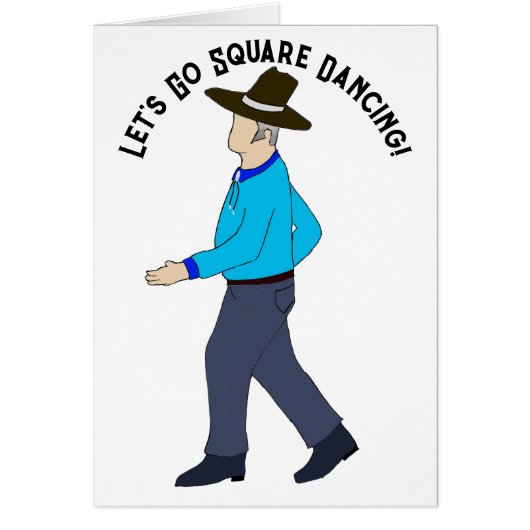 Square Dance Man Greeting Cards (Front)