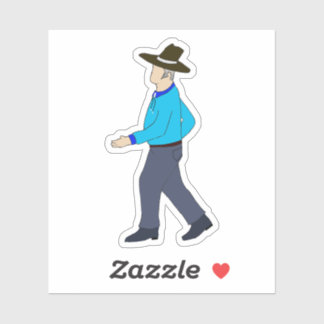 Square Dance Man Sticker