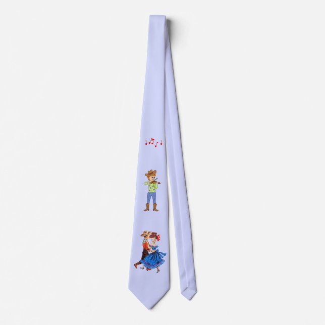 Square Dance Motif Tie (Front)