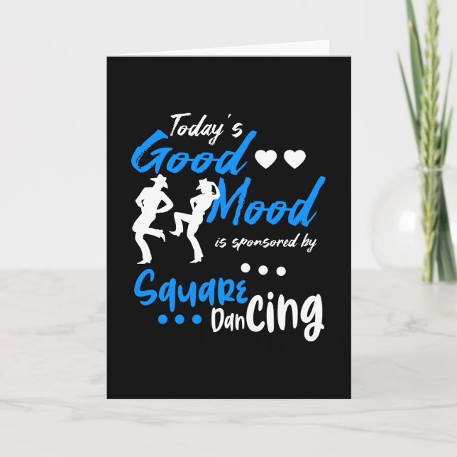 Square Dance Square Dancing Card (Front)