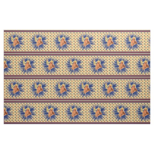 Square Dance Swing Dance Couple Star Stripe 4.5 Fabric