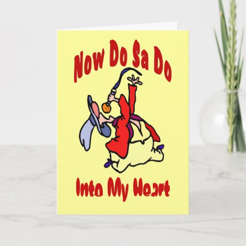 Square Dance Valentine Holiday Card