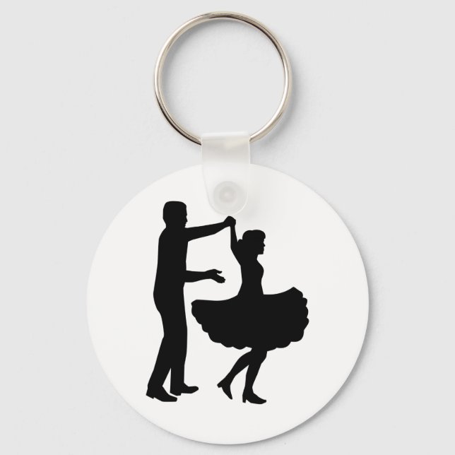 Square dancing keychain (Front)