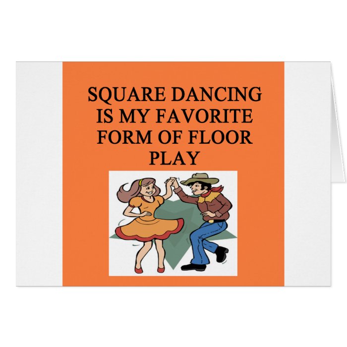 SQUARE dancing lovers joke Greeting Card