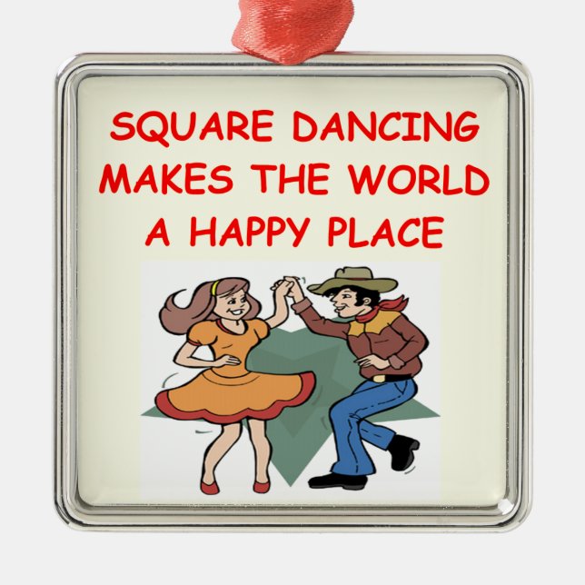 square dancing metal ornament (Front)