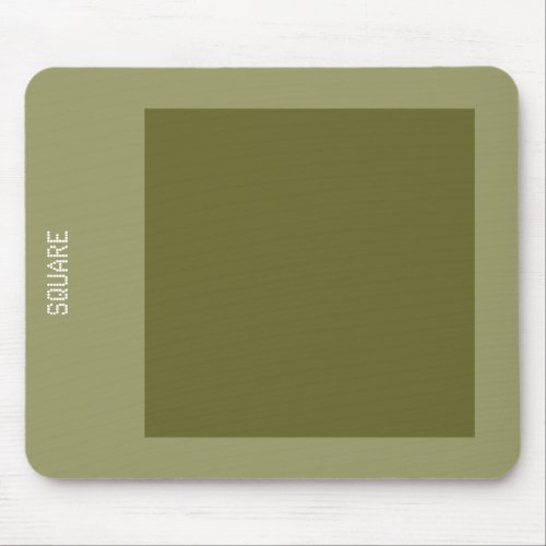 Square _ Deep Olive and Khaki Mouse Pad