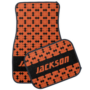 Square Diamond    DYI Background and Text Color Car Mat