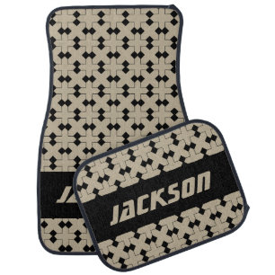 Square Diamond DYI Background and Text Color Car Mat