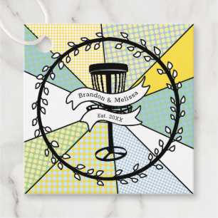 Square Disc Golf Themed Favor Tags