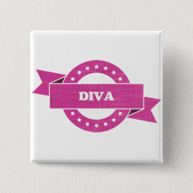 Square DIVA button. for sale. Button (Front)