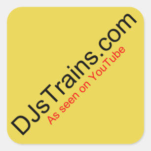 Square DJsTrains Logo stickers