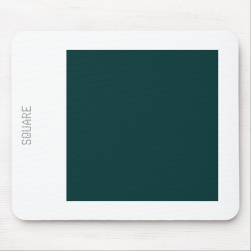 Square _ Dk Green and White Mouse Pad